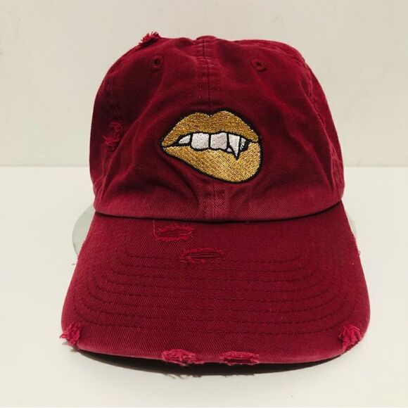 “So Petty” Bitting Lips Distressed cap - Picture 1 of 4